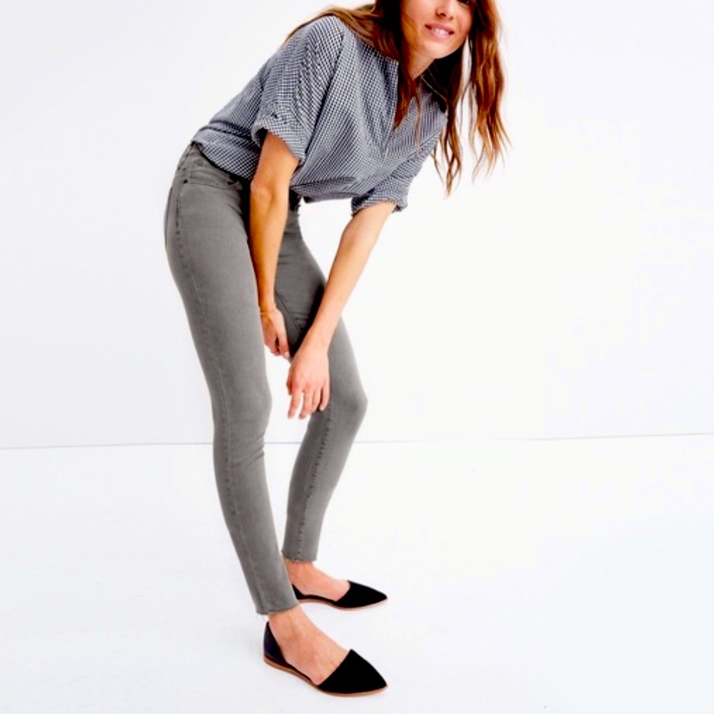 Madewell High-Rise Skinny Jeans: Raw-Hem Garment-Dyed Edition